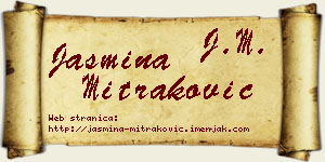Jasmina Mitraković vizit kartica